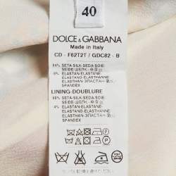 Pre Owned Dolce & Gabbana Multicolor Charmeuse Print Silk Midi Dress S