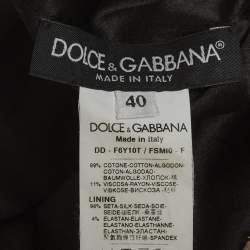 Pre Owned Dolce & Gabbana Brown Leopard Print Cotton Mini Dress S