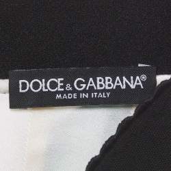 Pre Owned Dolce & Gabbana Green Tropical Print Crepe Pencil Skirt L