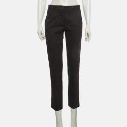مملوكة مسبقًا Dolce & Gabbana Black Gabardine Straight Fit Trousers S