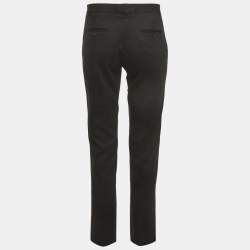 مملوكة مسبقًا Dolce & Gabbana Black Gabardine Straight Fit Trousers S