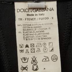 مملوكة مسبقًا Dolce & Gabbana Black Gabardine Straight Fit Trousers S