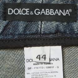 Pre Owned Dolce & Gabbana Blue Denim Straight Fit Jeans M/Waist 30"