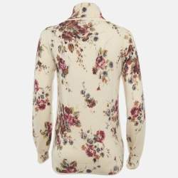 مملوكة مسبقًا سويتر دي أند جي تريكو صوف بطبعة زهور بيج مقاس وسط (ميديام)