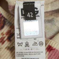 مملوكة مسبقًا سويتر دي أند جي تريكو صوف بطبعة زهور بيج مقاس وسط (ميديام)