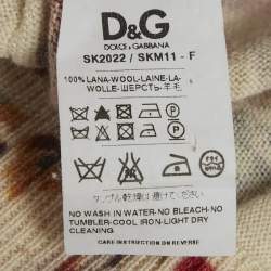 مملوكة مسبقًا سويتر دي أند جي تريكو صوف بطبعة زهور بيج مقاس وسط (ميديام)