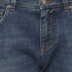 Pre Owned Dolce & Gabbana Blue Faded Denim Slim Fit Jeans L/Waist 32"