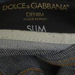 Pre Owned Dolce & Gabbana Blue Faded Denim Slim Fit Jeans L/Waist 32"