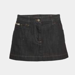 Pre Owned Dolce & Gabbana Indigo Denim Mini Skirt M/Waist 32"