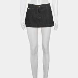 Pre Owned Dolce & Gabbana Indigo Denim Mini Skirt M/Waist 32"