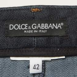 Pre Owned Dolce & Gabbana Indigo Denim Mini Skirt M/Waist 32"