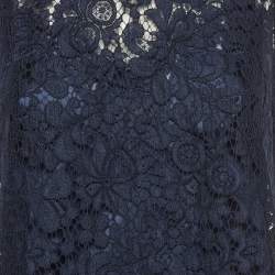 Pre Owned Dolce & Gabbana Blue Lace Sleeveless Top M