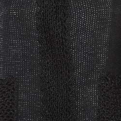 Pre Owned Dolce & Gabbana Black Lace Trim Tweed Jacket S