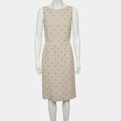 Pre Owned فستان دولتشي أند غابانا قصير بلا أكمام مزين تويل بيج صغير