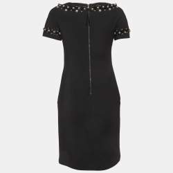 Pre Owned فستان ميني دولشي آند غابانا صوف أسود مزين مقاس متوسط - ميديوم