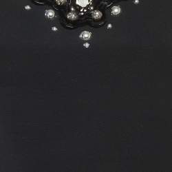 Pre Owned فستان ميني دولشي آند غابانا صوف أسود مزين مقاس متوسط - ميديوم