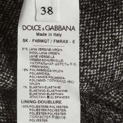 مملوكة مسبقًا Dolce & Gabbana Grey Wool Pencil Skirt S