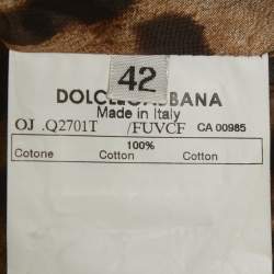 مملوكة مسبقًا Dolce & Gabbana Brown Velvet Lapel Collar Blazer M