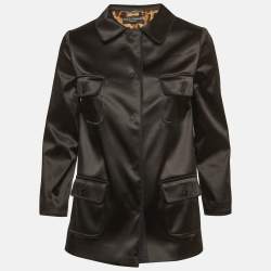 Pre Owned Dolce & Gabbana Black Satin Pocket Detail Jacket S