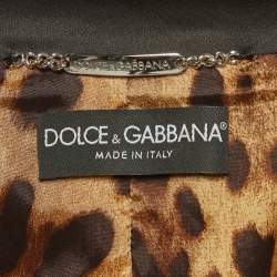Pre Owned Dolce & Gabbana Black Satin Pocket Detail Jacket S