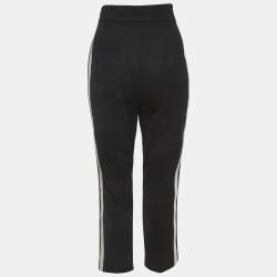 مملوكة مسبقًا Dolce & Gabbana Black Twill Side Striped Trouser S