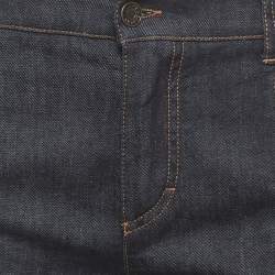 مملوكة مسبقًا بنطلون دولتشي آند غابانا دنيم أزرق كابري مقاس صغير/خِصر 28 بوصة