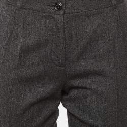 Pre Owned Dolce & Gabbana Charcoal Grey Wool Slim Fit Trousers S