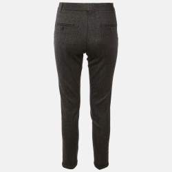 Pre Owned Dolce & Gabbana Charcoal Grey Wool Slim Fit Trousers S
