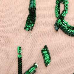 Pre Owned Dolce & Gabbana Beige Knit Cashmere Top S