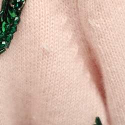 Pre Owned Dolce & Gabbana Beige Knit Cashmere Top S