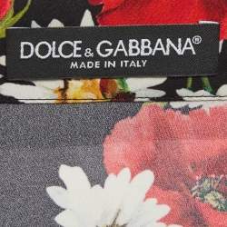 Pre Owned Dolce & Gabbana Multicolour Floral Print Crepe Long Sleeve Shirt M
