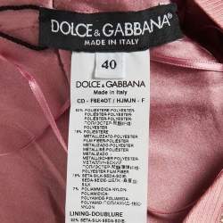 مملوكة مسبقًا فستان ميني بلا أكمام قماشي دولتي أند غابانا وردي مقاس صغير