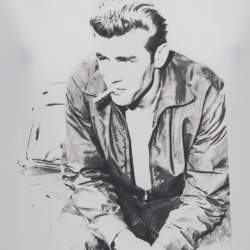 مملوكة مسبقًا Dolce & Gabbana x James Dean Off White Printed Silk Top S