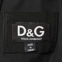 Pre Owned Dolce & Gabbana Black Leather Biker Jacket M