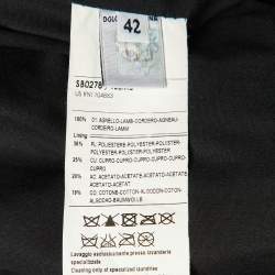 Pre Owned Dolce & Gabbana Black Leather Biker Jacket M