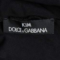 Pre Owned Dolce & Gabbana x Kim Black Mesh Sheer Top S