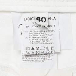 مملوكة مسبقًا Dolce & Gabbana White Denim Fit Jeans S/Waist 26"