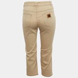 م ملوكة مسبقًا Dolce & Gabbana Beige Denim Sabrina Capri Jeans S/Waist 27"