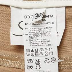 مملوكة مسبقًا Dolce & Gabbana Beige Denim Sabrina Capri Jeans S/Waist 27"