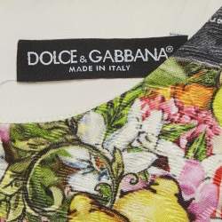 Pre Owned Dolce & Gabbana Multicolour Landscape Print Jacquard Midi Dress L