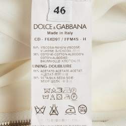 Pre Owned Dolce & Gabbana Multicolour Landscape Print Jacquard Midi Dress L