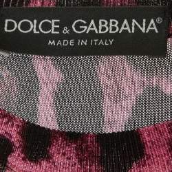 Pre Owned Dolce & Gabbana Magenta Knit Tank Top M