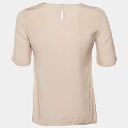 مملوكة مسبقًا توب دولتشي آند غابانا حرير بطبعة سان فالينتينو زهري مقاس صغير (سمول)