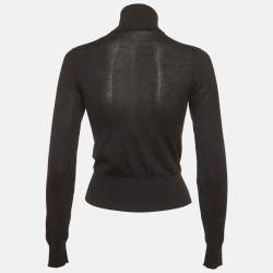 Pre Owned سترة دولتشي آند غابانا كشمير سوداء برقبة دائرية مقاس صغير  