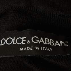 Pre Owned سترة دولتشي آند غابانا كشمير سوداء برقبة دائرية مقاس صغير  