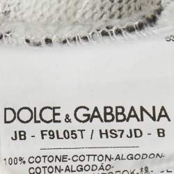 Pre Owned Dolce & Gabbana Black/White Zebra Print Cotton Sweatsuit S/M