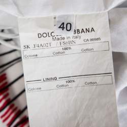 Dolce & Gabbana Multicolor Floral Printed Cotton High Waist Skirt S