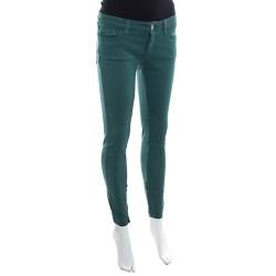Pre Owned Dolce & Gabbana Green Skinny Pretty Jeans S