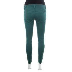 Pre Owned Dolce & Gabbana Green Skinny Pretty Jeans S