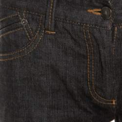 Pre Owned Dolce & Gabbana Black Contrast Topstitch Detail Denim Jeans M